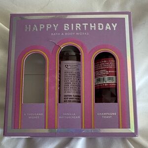 Bath & Body Works Happy Birthday Trio Set - Purple and Pink